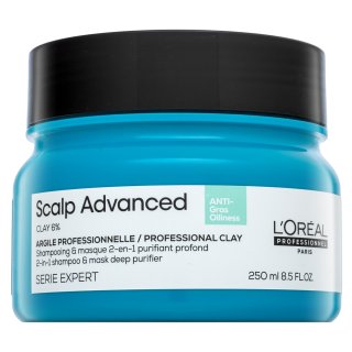 L´oréal professionnel scalp advanced anti-oiliness professional clay 2-in-1 shampoo & mask deep purifier sampon + maszk zsíros hajra 250 ml