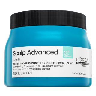 L´oréal professionnel scalp advanced anti-oiliness professional clay 2-in-1 shampoo & mask deep purifier sampon + maszk zsíros hajra 500 ml